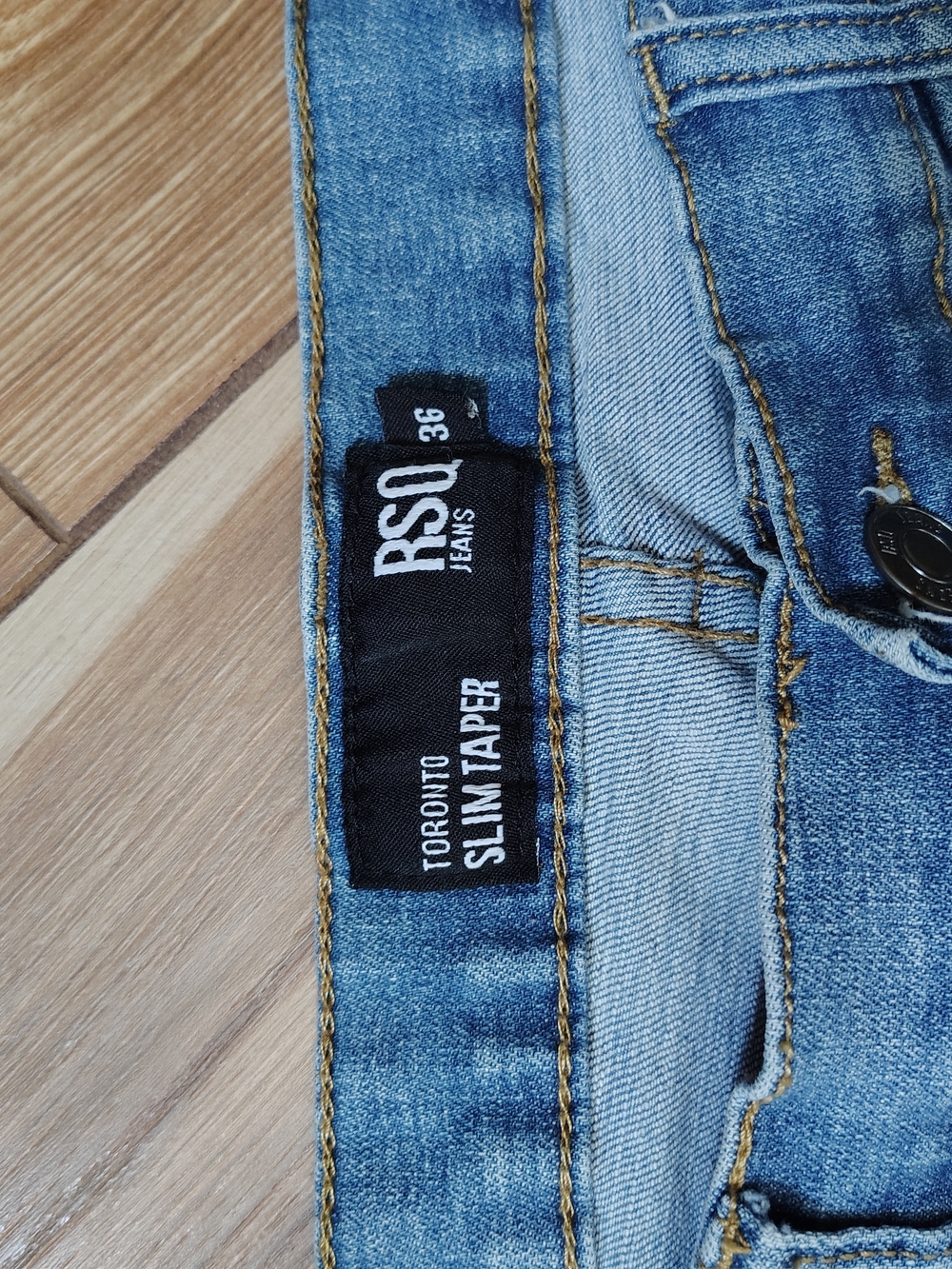 RSQ Light Blue Men’s Slim Straight Jeans - Picture 5 of 8